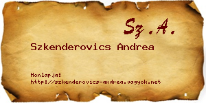 Szkenderovics Andrea névjegykártya